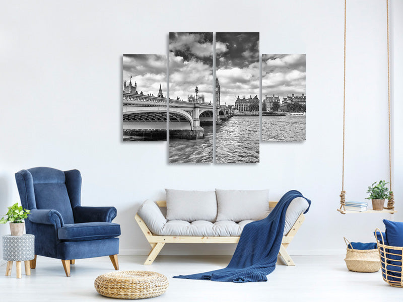 4-piece-canvas-print-westminster-bridge