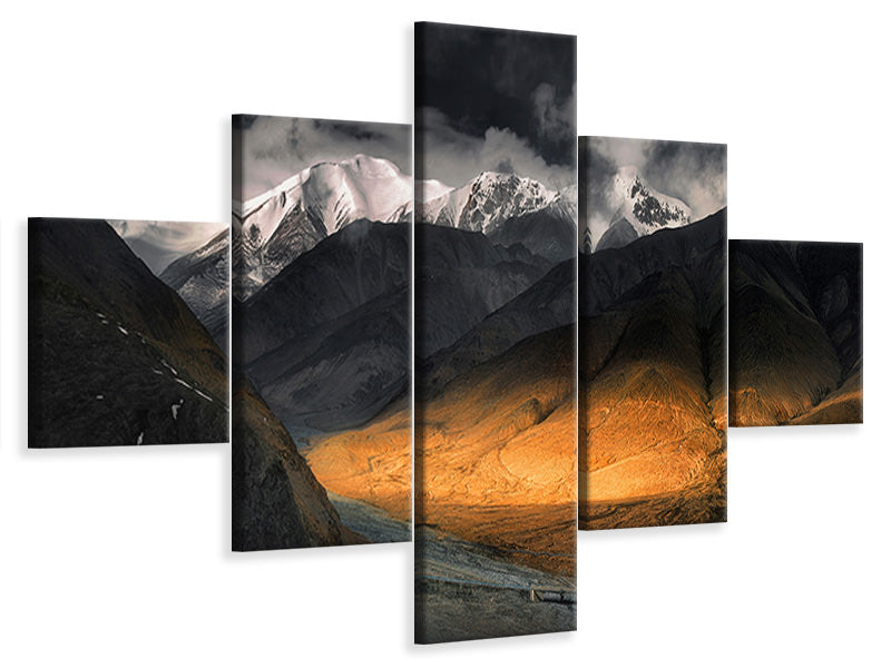 5-piece-canvas-print-a-bend-to-light
