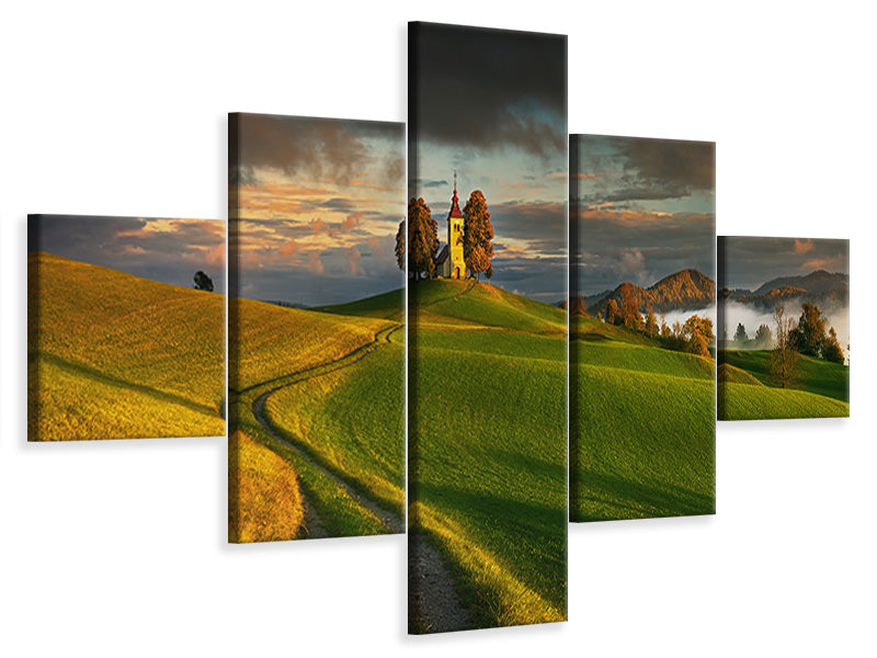 5-piece-canvas-print-evening-light-ii