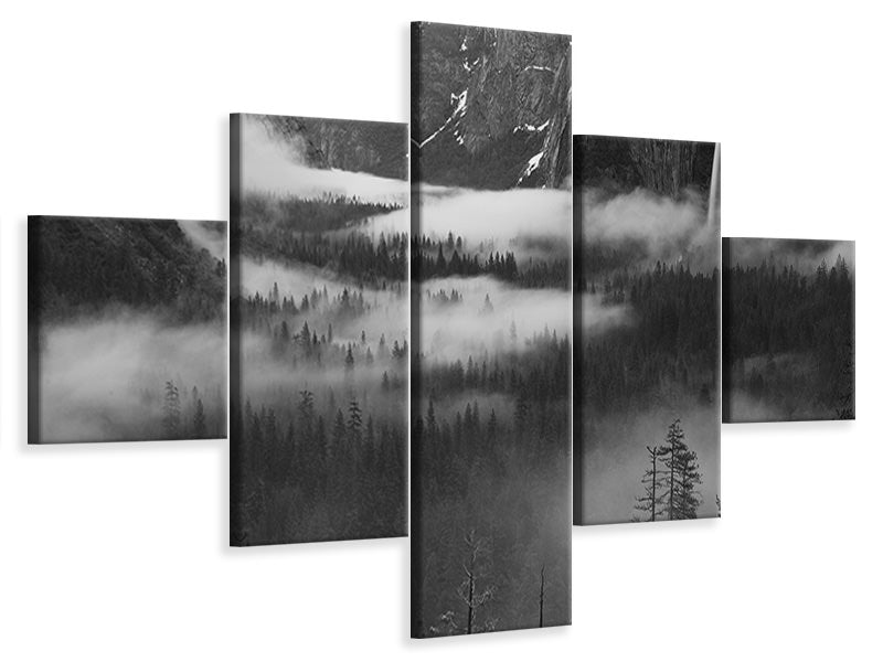 5-piece-canvas-print-fog-floating-in-yosemite-valley