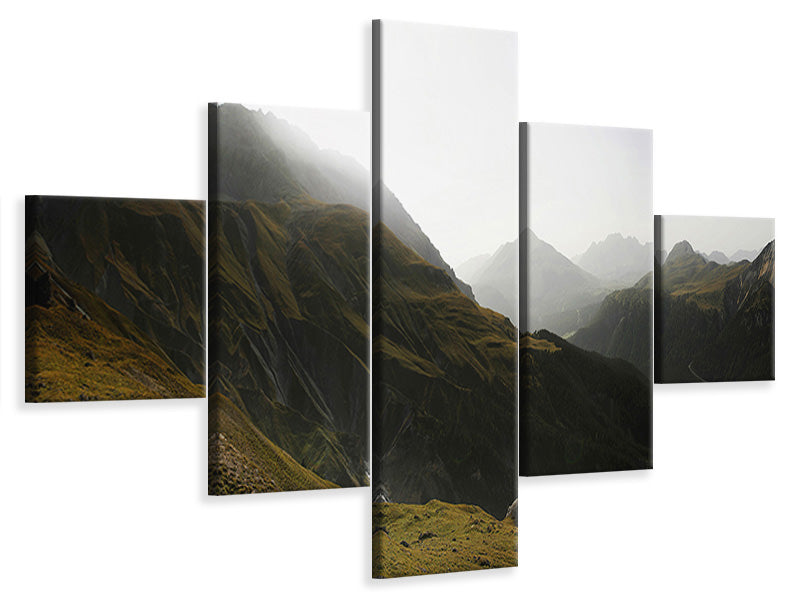 5-piece-canvas-print-nationalpark-schweiz