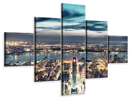 5-piece-canvas-print-skyline-manhattan-city-lights