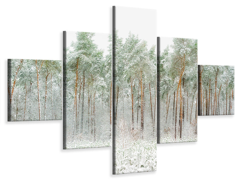 5-piece-canvas-print-snow-world