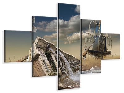 5-piece-canvas-print-stranded-wreck