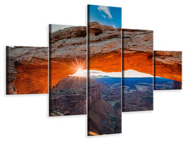 5-piece-canvas-print-sunrise-at-mesa-arch