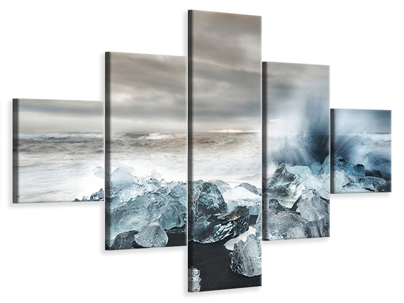 5-piece-canvas-print-water-and-ice