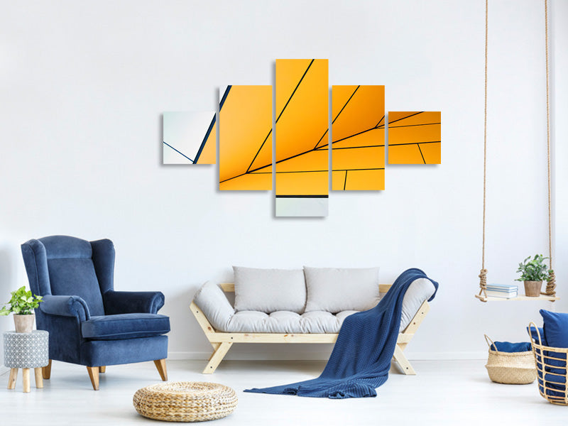 5-piece-canvas-print-yellow-dart