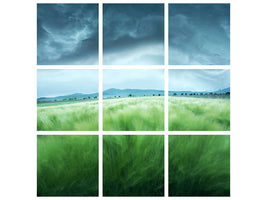 9-piece-canvas-print-barley-field