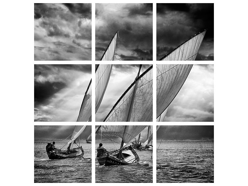 9-piece-canvas-print-sailboats-and-light