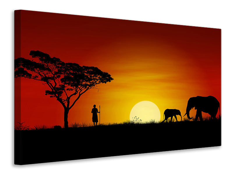 3-piece-canvas-print-african-steppe-elephant