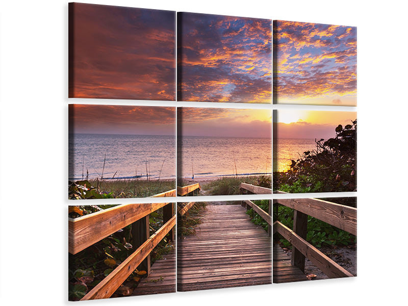 9-piece-canvas-print-beautiful-sunset-i