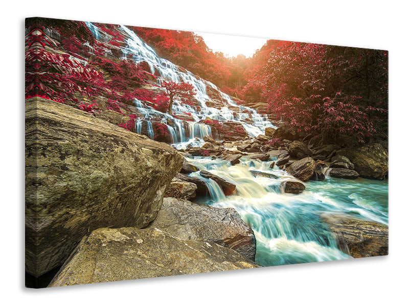 5-piece-canvas-print-exotic-waterfall