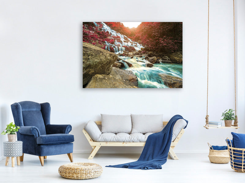 4-piece-canvas-print-exotic-waterfall