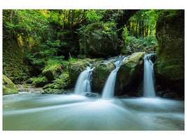 panoramic-canvas-print-falling-water-in-the-wood