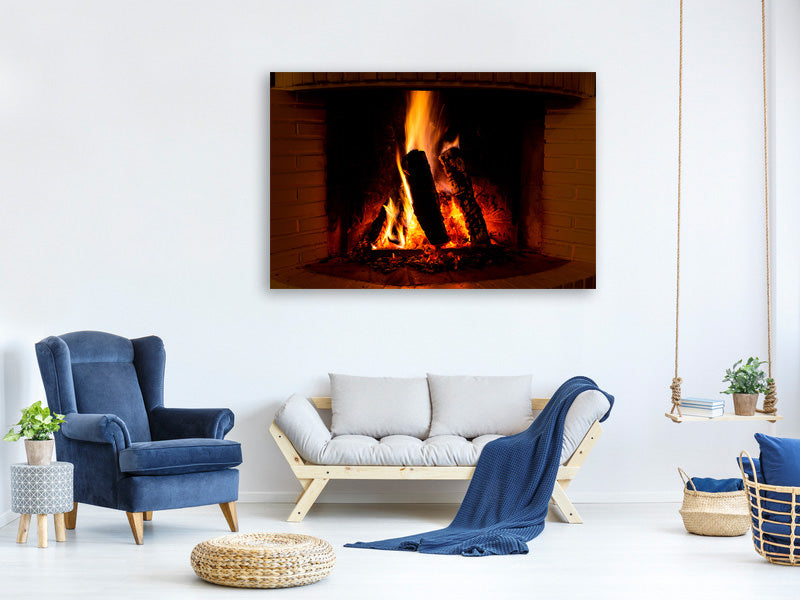 modern-4-piece-canvas-print-fire-in-the-chimney