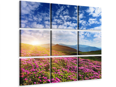 canvas-print-flowery-mountain-landscape