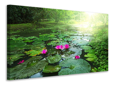 modern-4-piece-canvas-print-garden-pond
