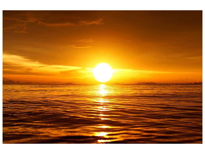 4-piece-canvas-print-glowing-sunset-on-the-water