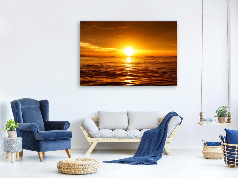 4-piece-canvas-print-glowing-sunset-on-the-water