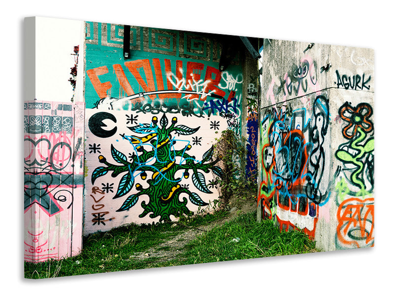 modern-4-piece-canvas-print-graffiti-in-the-backyard
