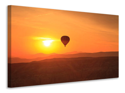 panoramic-3-piece-canvas-print-hot-air-balloon-at-sunset