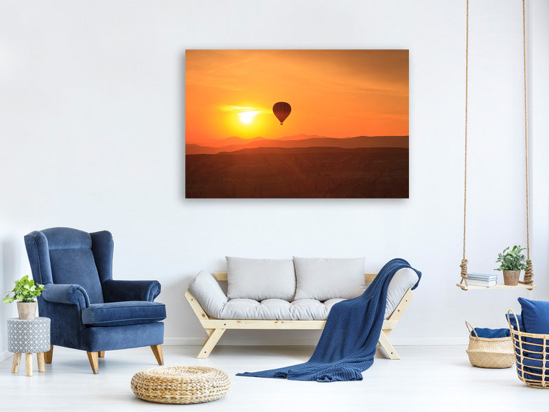 modern-4-piece-canvas-print-hot-air-balloon-at-sunset
