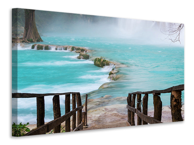 4-piece-canvas-print-house-at-waterfall