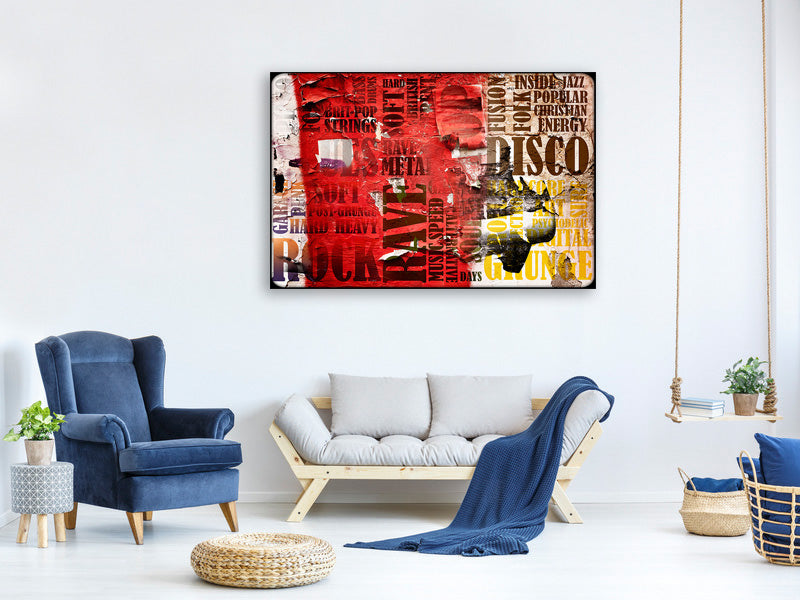 5-piece-canvas-print-music-text-in-grunge-style