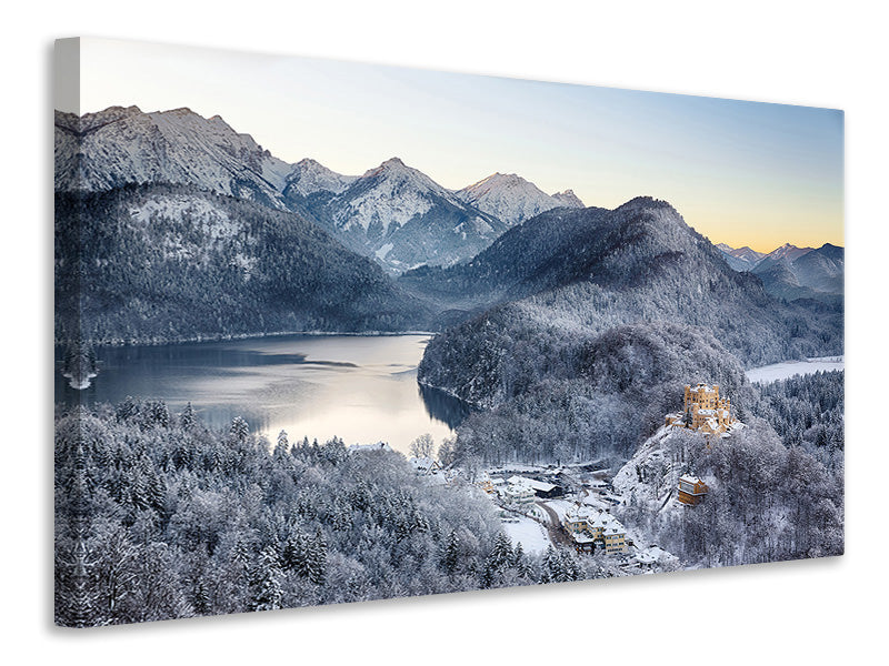 modern-4-piece-canvas-print-neuschwanstein-castle-in-ammergebierge