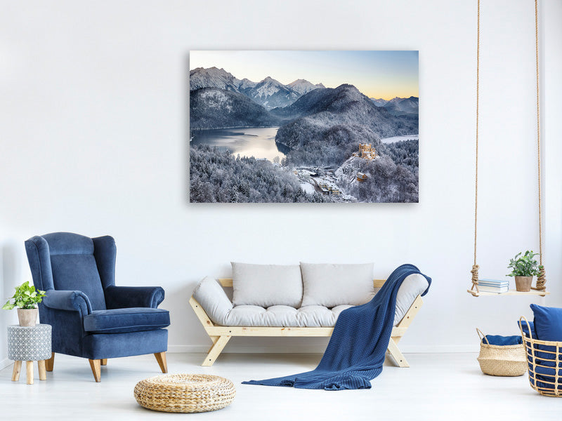 5-piece-canvas-print-neuschwanstein-castle-in-ammergebierge