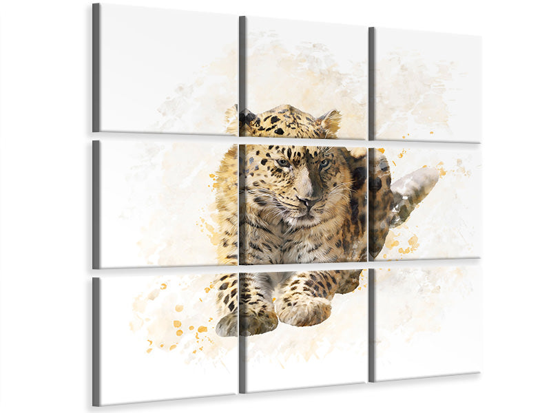 4-piece-canvas-print-painting-lynx