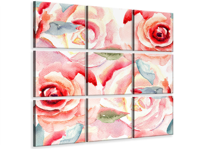 4-piece-canvas-print-painting-rose