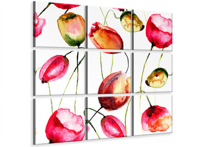 4-piece-canvas-print-painting-the-tulips