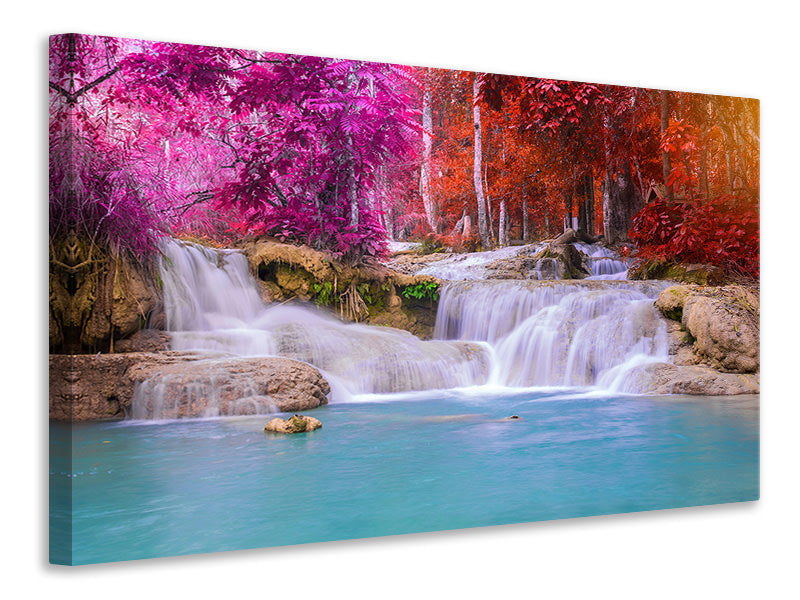 5-piece-canvas-print-paradisiacal-waterfall