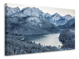 5-piece-canvas-print-photo-wallaper-mountains-in-monochrome
