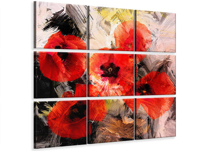 4-piece-canvas-print-poppy-portrayal
