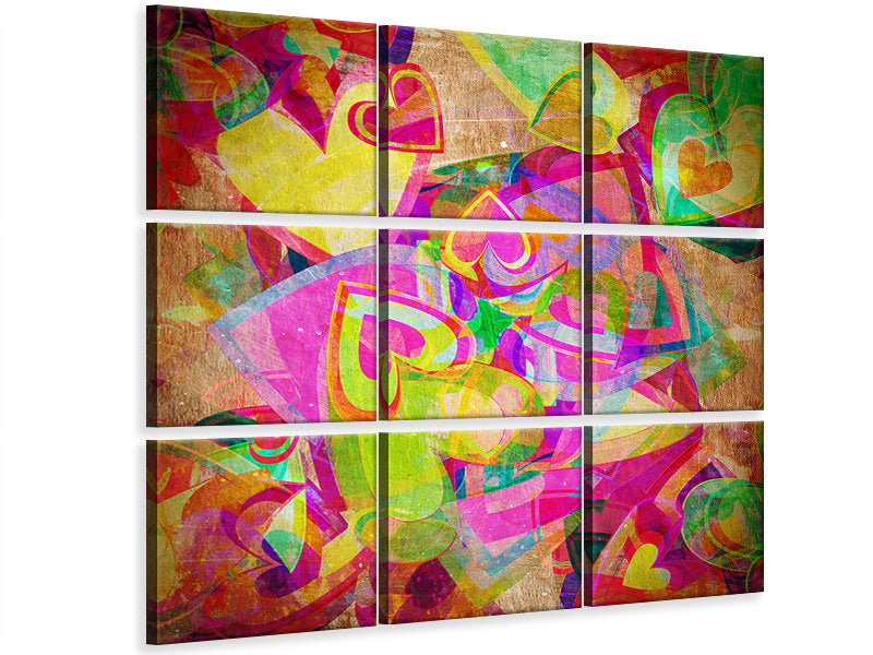 4-piece-canvas-print-retro-love