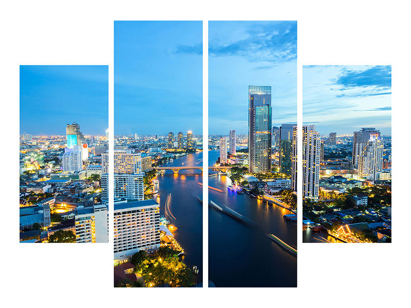 5-piece-canvas-print-skyline-bangkok-at-dusk