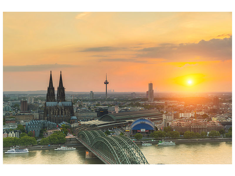 panoramic-canvas-print-skyline-cologne-at-sunset