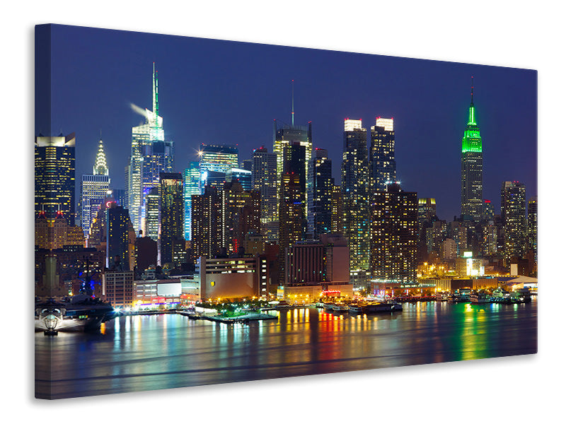 modern-4-piece-canvas-print-skyline-new-york-midtown-at-night