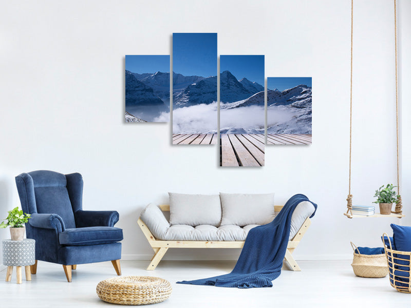 5-piece-canvas-print-sun-terrace-in-the-swiss-alps