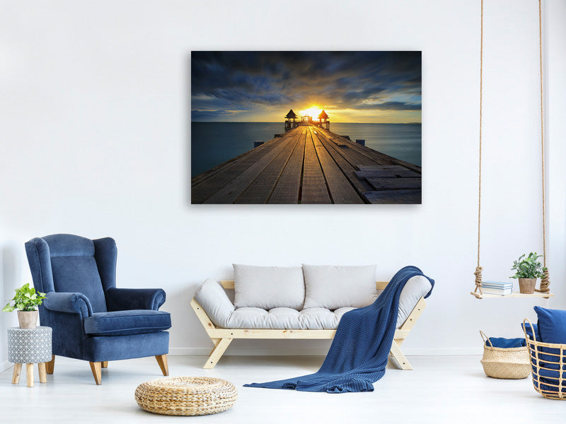 5-piece-canvas-print-sunset-at-the-wooden-bridge
