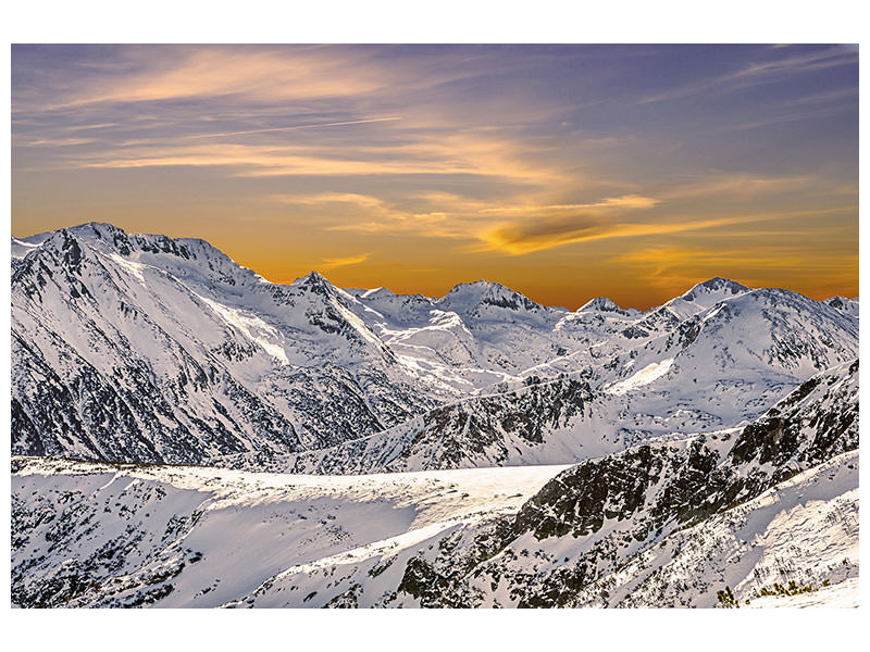 panoramic-3-piece-canvas-print-sunset-in-the-mountains