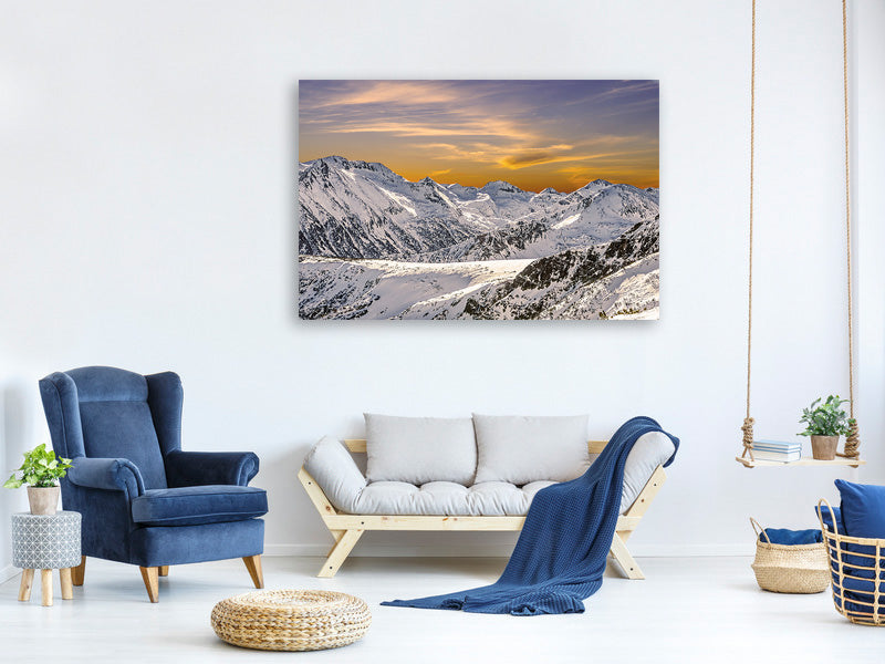 modern-4-piece-canvas-print-sunset-in-the-mountains