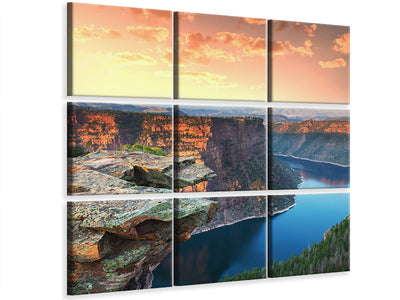 4-piece-canvas-print-sunset-rocky-mountains