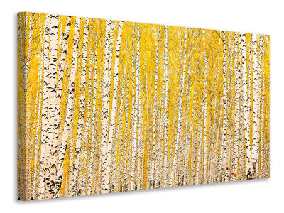4-piece-canvas-print-the-birch-forest-in-autumn