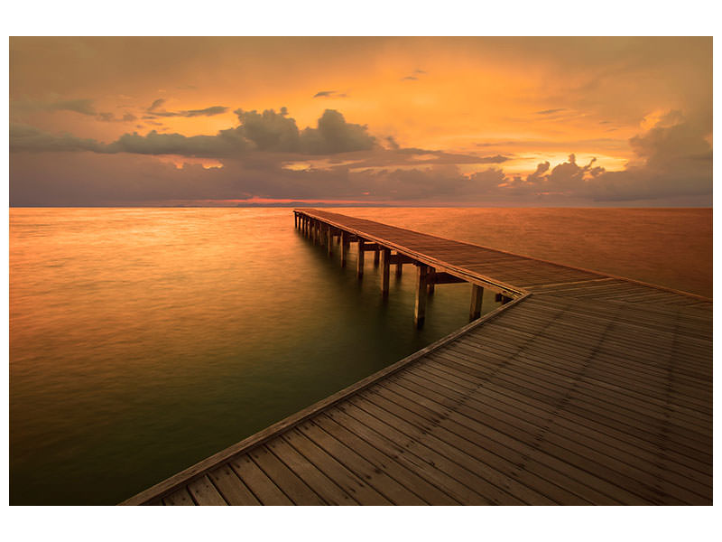 4-piece-canvas-print-the-footbridge-by-the-sea