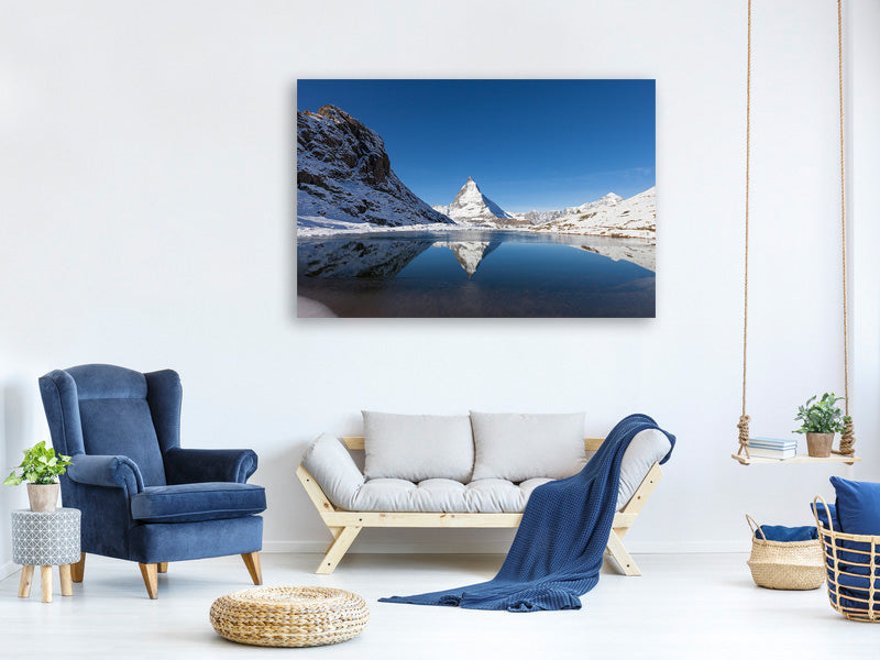 panoramic-3-piece-canvas-print-the-riffelsee-on-matterhorn