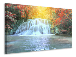 panoramic-3-piece-canvas-print-waterfall-in-light