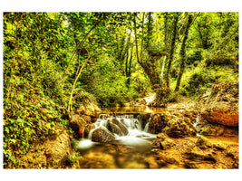 5-piece-canvas-print-waterfall-in-the-forest